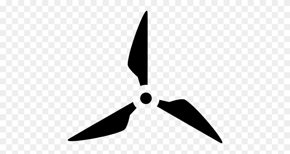 Propeller Windmill Icon, Gray Png Image