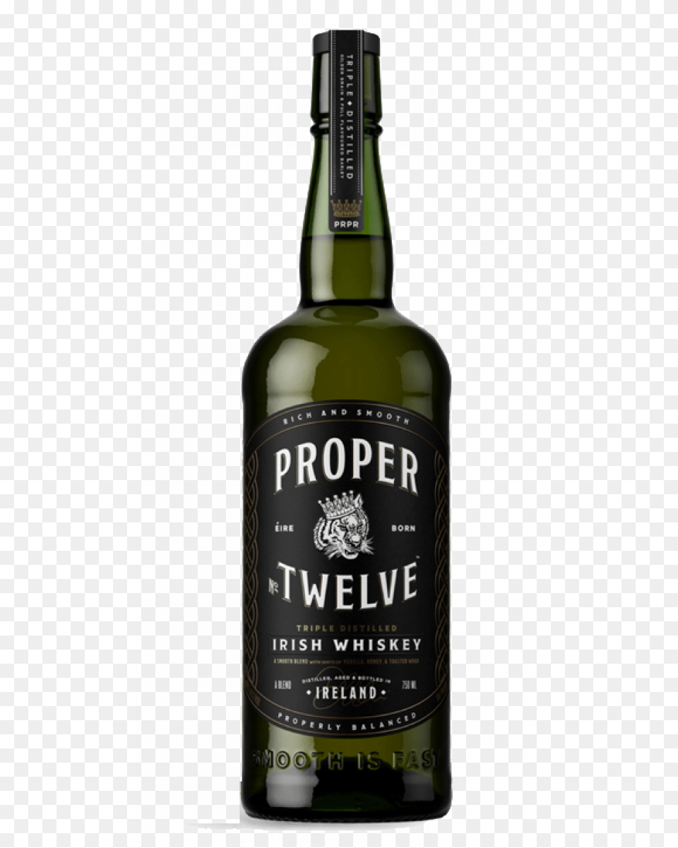 Proper Twelve Irish Whiskey Conor Mcgregor, Alcohol, Beer, Beverage, Bottle Png