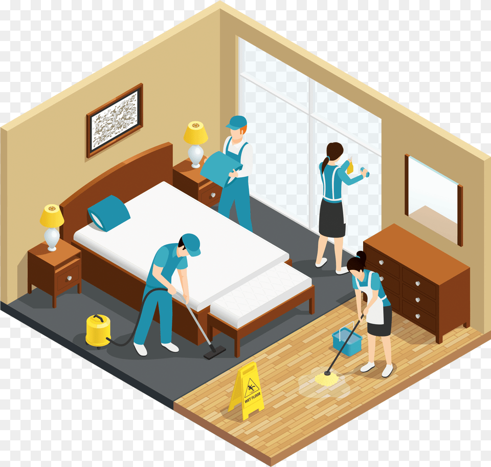 Property Management System Hotel Housekeeping, Cleaning, Person, Adult, Man Free Png Download
