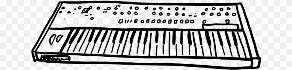 Prophet Musical Keyboard, Gray Free Png