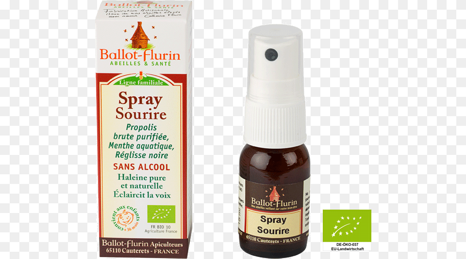 Propolis Spray Non Alcoholic From Ballot Flurin Ballot Flurin, Tin, Bottle, Herbal, Herbs Free Png