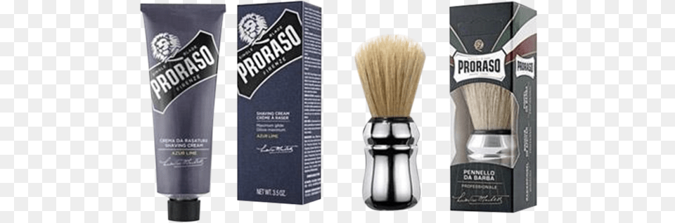 Proraso Single Blade Shaving Setshaving Cream 100ml Proraso Azur Lime Shaving Cream, Bottle, Aftershave, Brush, Device Png Image