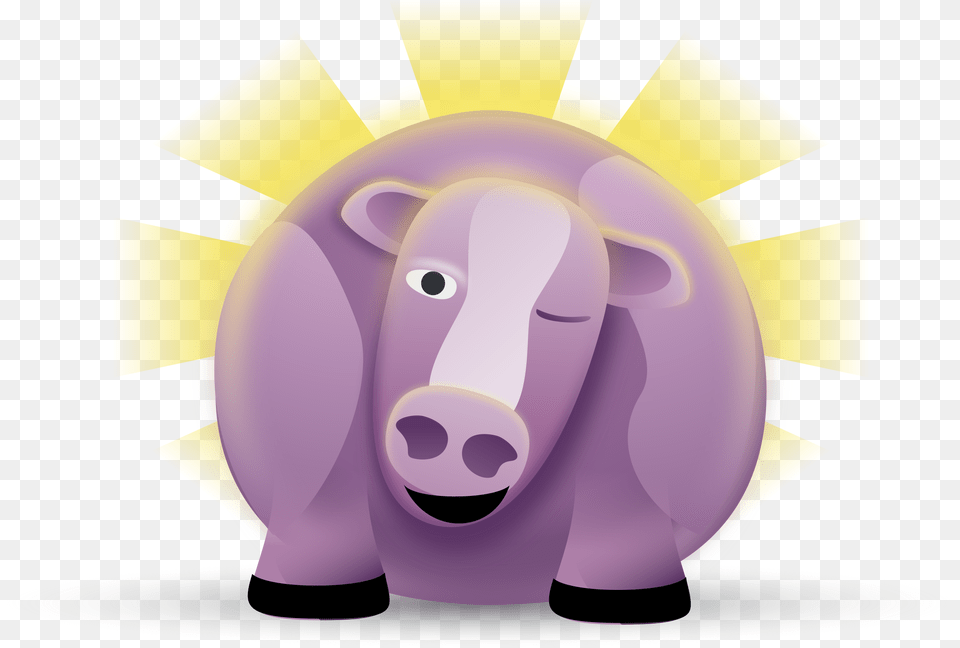 Prosperity Cow Clip Arts Fat Purple Cow, Animal, Mammal, Pig, Fish Png Image