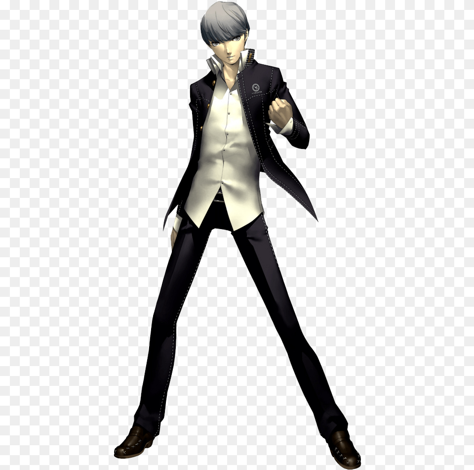 Protagonist Persona 4 Yu Narukami Outfit, Suit, Publication, Jacket, Formal Wear Free Png Download