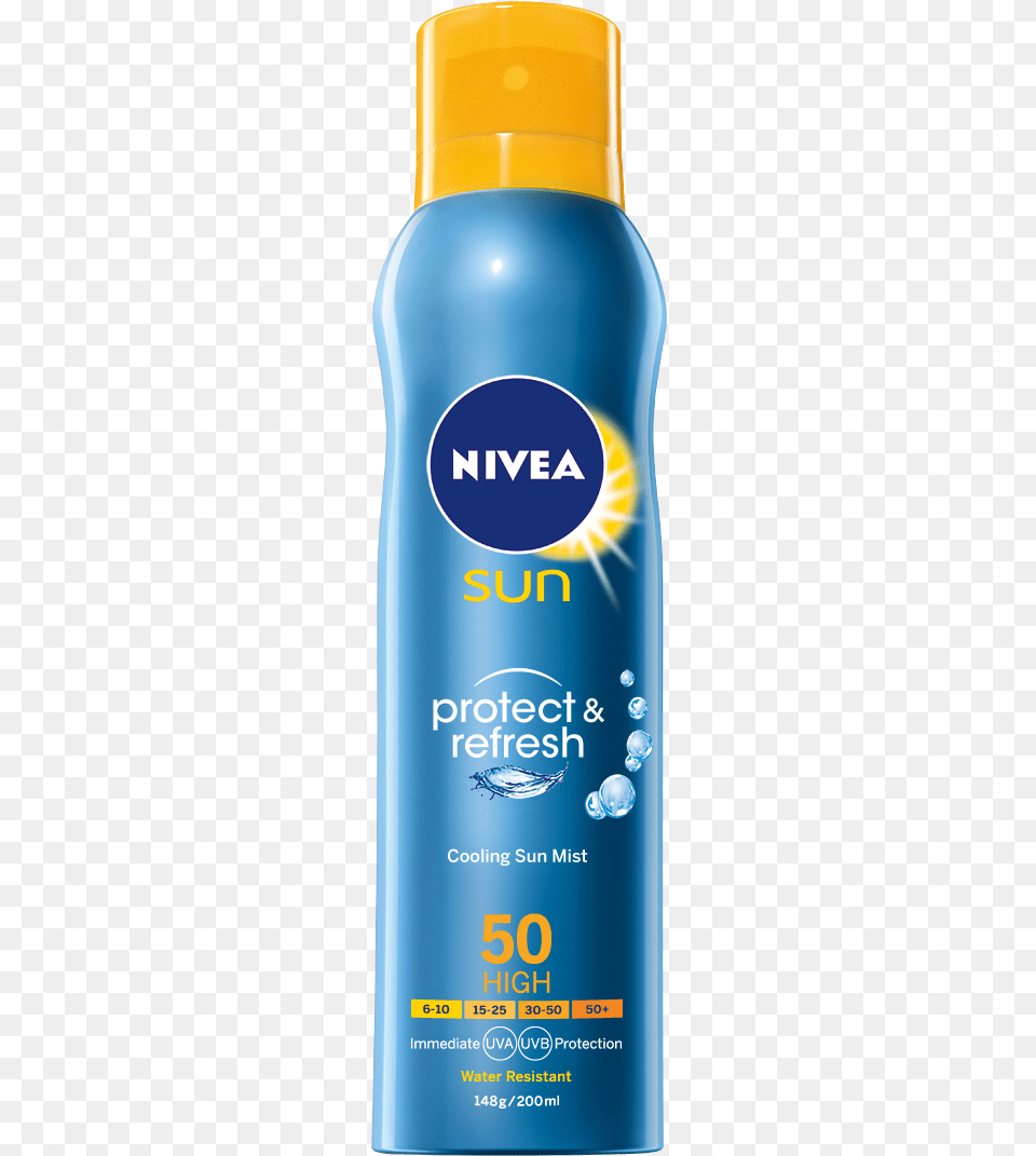 Protect Amp Refresh Cooling Sun Mist Nivea, Cosmetics, Deodorant, Can, Tin Png Image