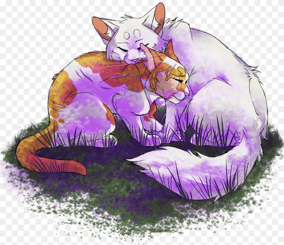 Protect Brightheart And Cloudtail Brightheart And Cloudtail, Purple, Animal, Cat, Mammal Png