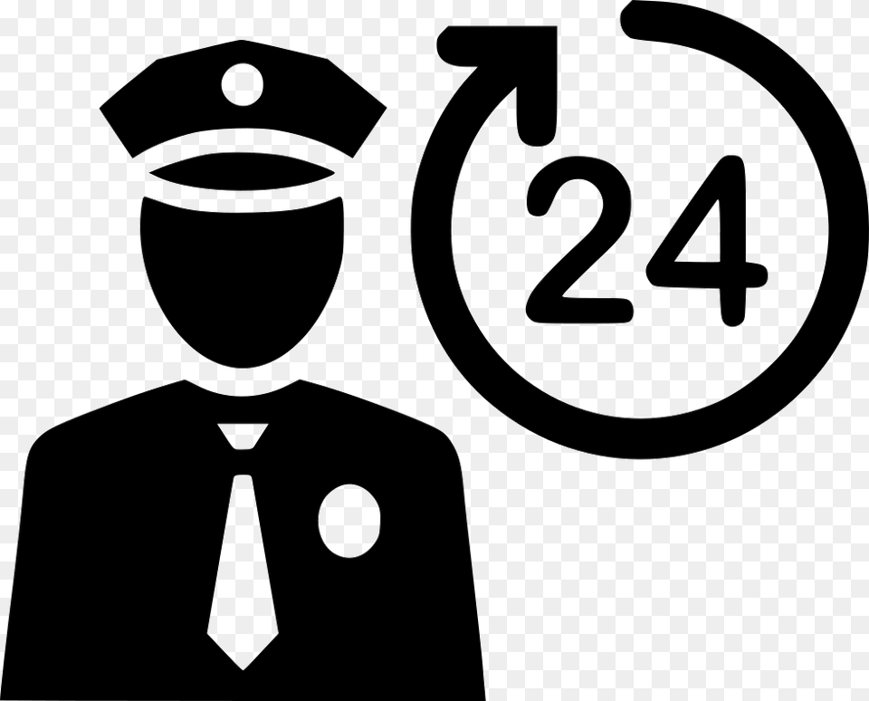 Protect Cop Offer Pole Security Guard Icon, Stencil, Accessories, Symbol, Tie Png Image