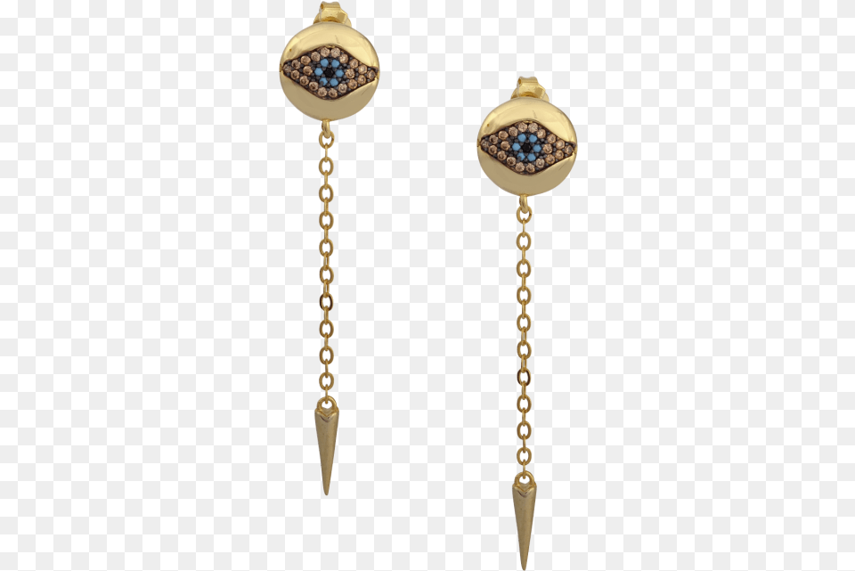 Protect Me Long Gold Earrings, Accessories, Earring, Jewelry, Gemstone Png Image