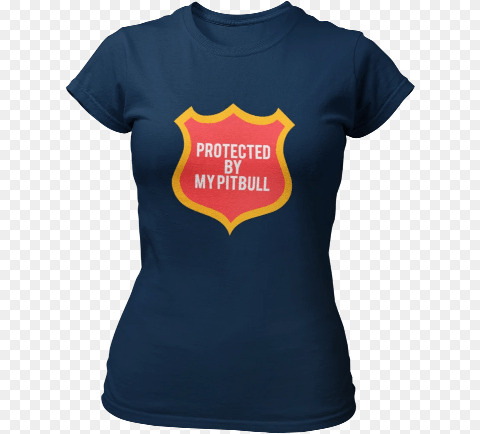 Protected By My Pitbull Navy Active Shirt, Clothing, T-shirt, Logo, Symbol Free Png Download