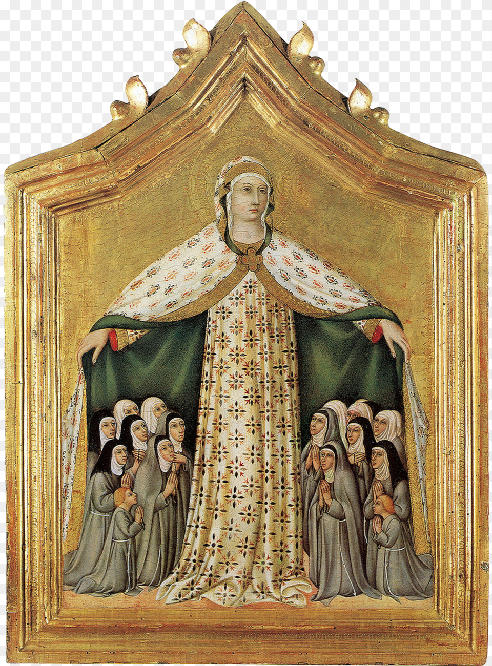 Protection Under The Mantle Of The Blessed Virgin Sano Di Pietro, Building, Altar, Architecture, Prayer Free Png
