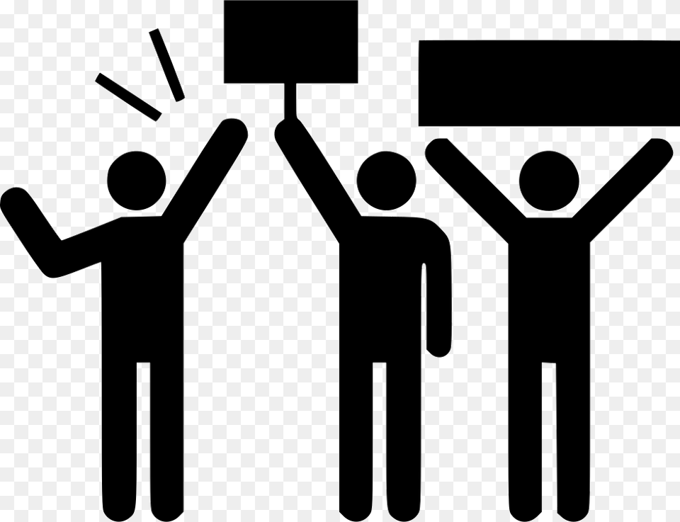 Protest Strike Demonstration Demonstrator Protest Clipart, People, Person, Silhouette, Cross Free Png
