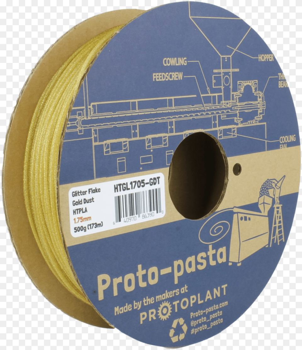 Proto Pasta Glitter Flake Htpla Gold Dust 3d Printing Filament 175mm 500 G Png