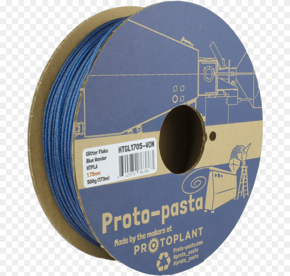 Proto Pasta Wonder Blue Glitter Flake Htpla Proto Pasta Ice High Temperature Spool Pla, Ball, Rugby, Rugby Ball, Sport Free Png Download
