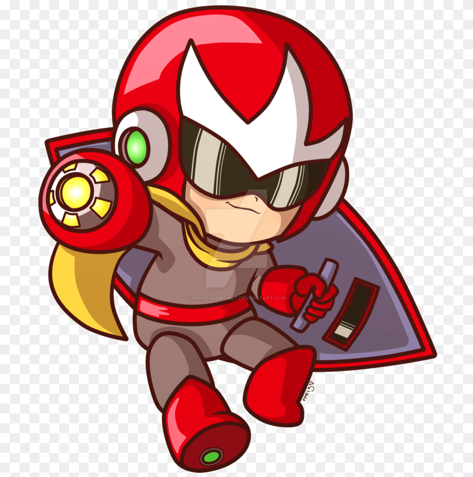 Protoman Megaman Chibi Charm, Baby, Person, Book, Comics Free Png