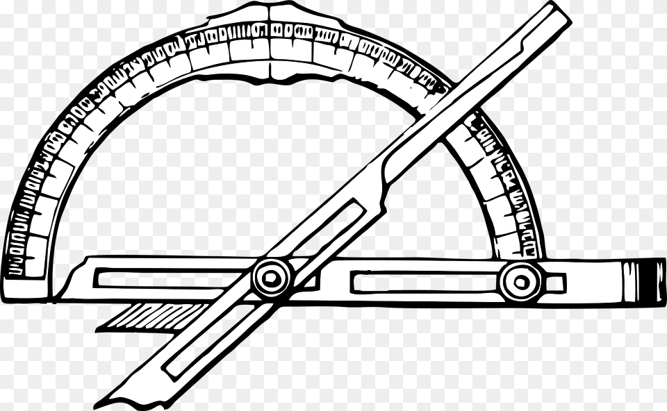 Protractor Math Angle Map Measure Mathematics Transportador, Bow, Weapon, Compass Math Free Png Download