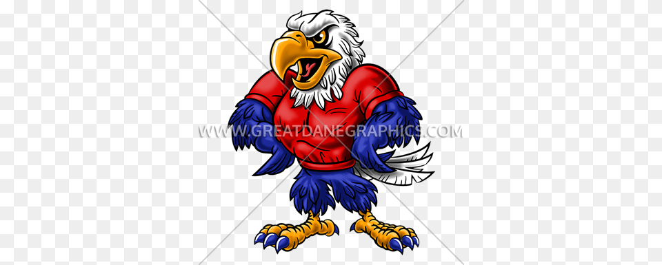 Proud Cartoon Eagle Mascot Production Ready Artwork For T Shirt, Animal, Beak, Bird, Electronics Free Png Download