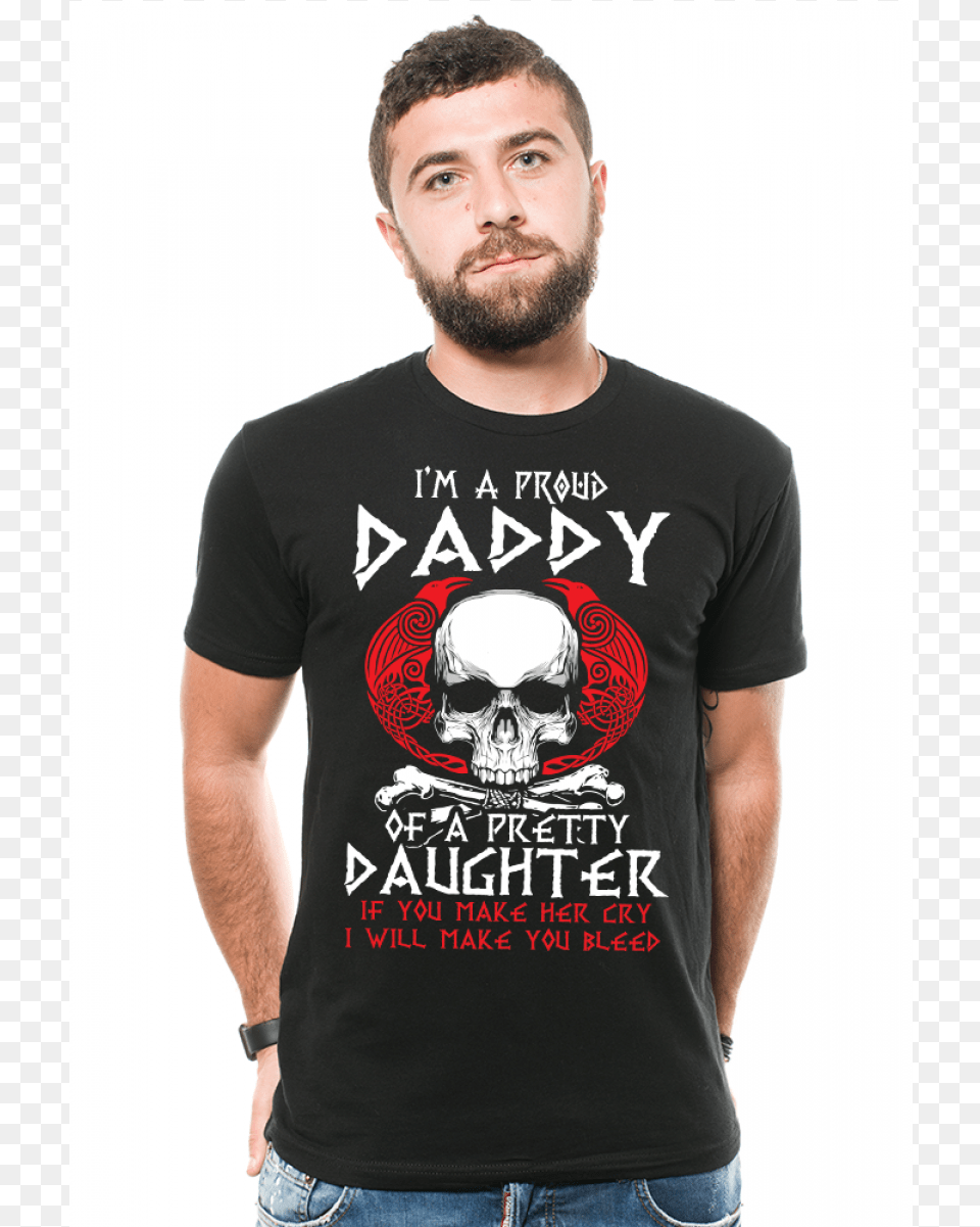 Proud Daddy Tshirt Daddy Daughter Skull With Cross Tee Shirt Anti Vegan, Adult, Person, Pants, Man Png Image