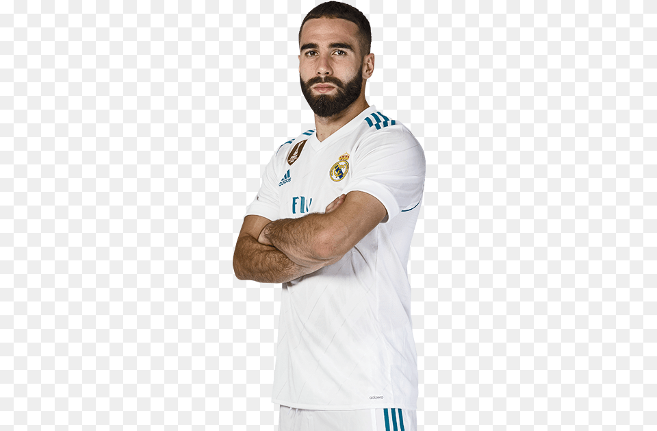 Proud Madridista Real Madrid Carvajal Real Madrid, T-shirt, Beard, Shirt, Clothing Png
