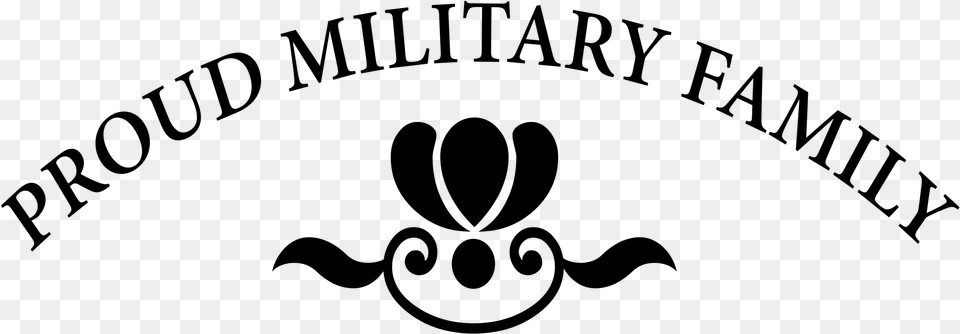 Proud Military Family Emblem, Gray Free Transparent Png