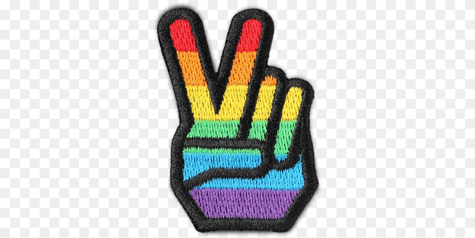 Proud Peace Sign Patch Peace Sign Patch Transparent, Clothing, Glove, Knitwear, Sweater Png