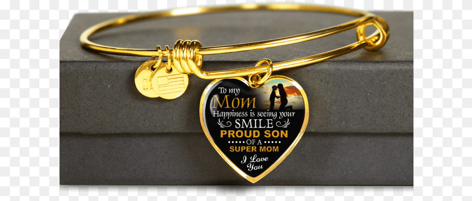 Proud Son Of A Super Mom Someone I Love Was Born Today, Accessories, Bracelet, Jewelry, Gold Free Png Download