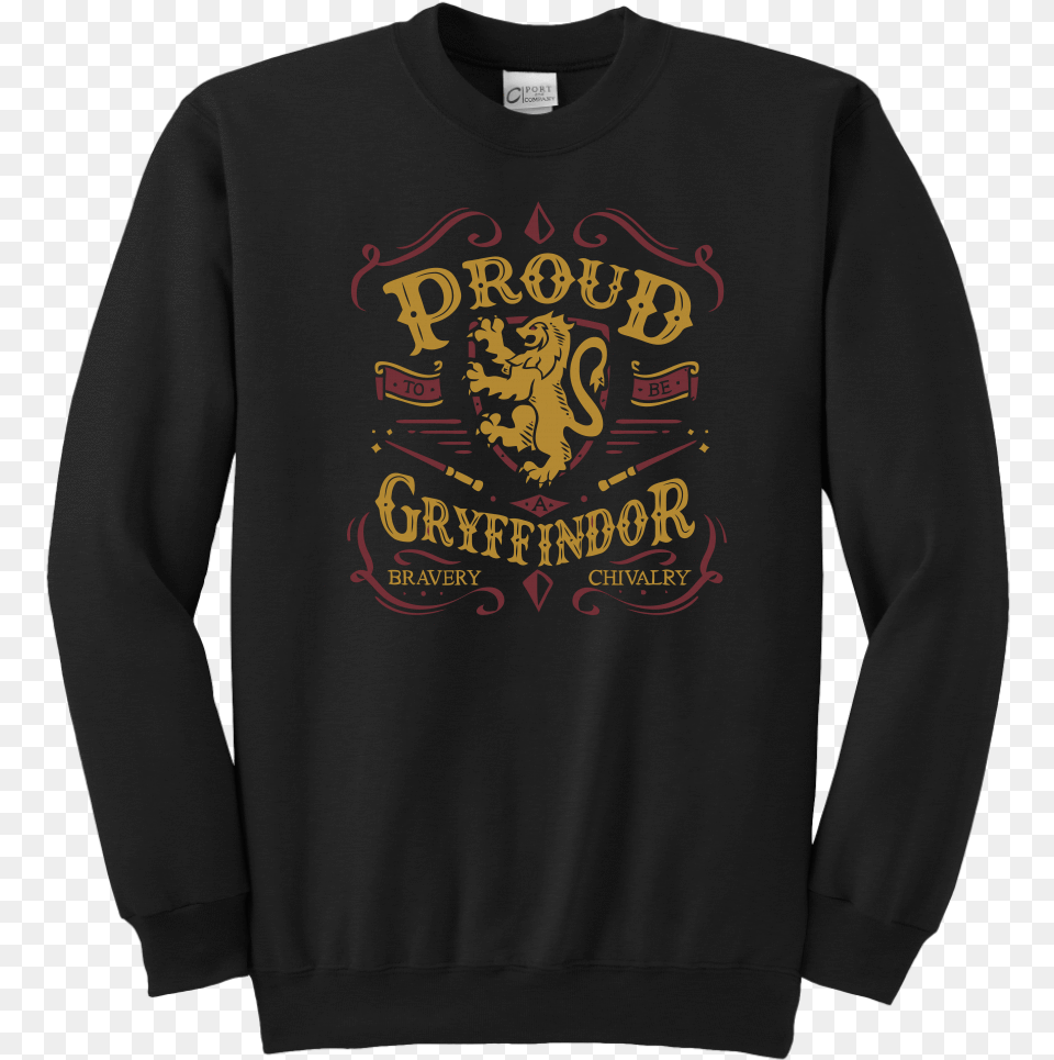 Proud To Be A Gryffindor, Clothing, Hoodie, Knitwear, Long Sleeve Png
