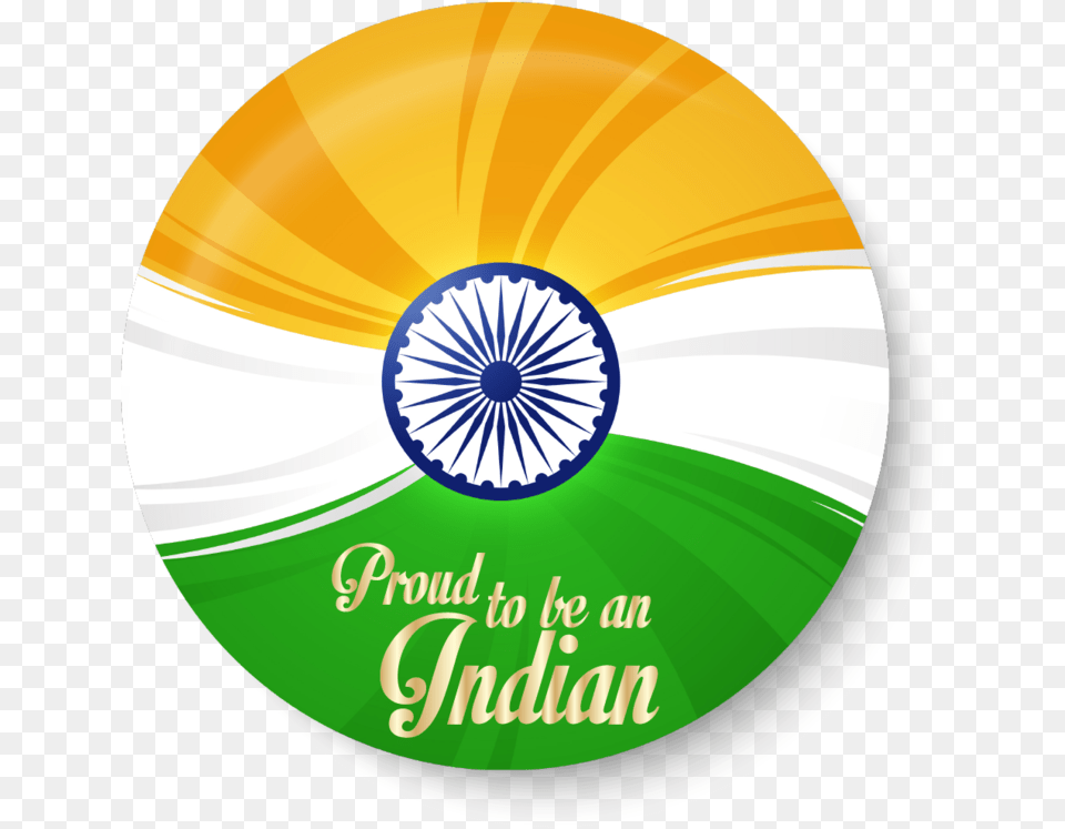 Proud To Be An Indian I Indian Flag Fridge Magnet Indian Flag With Proud To Be An Indian, Logo, Disk, Machine, Wheel Png