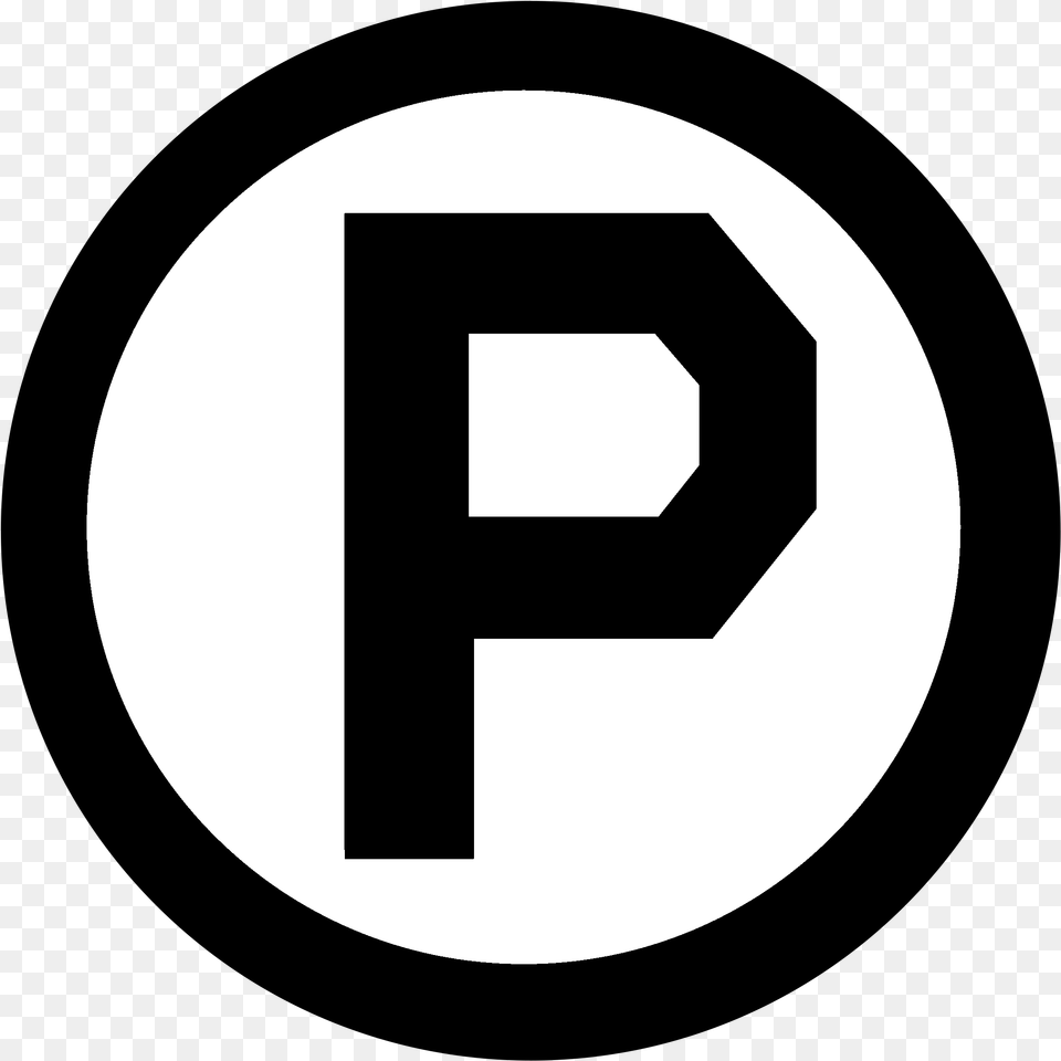 Providence Bruins Logo Black And White Parking Icon, Symbol, Text, Number, Astronomy Png