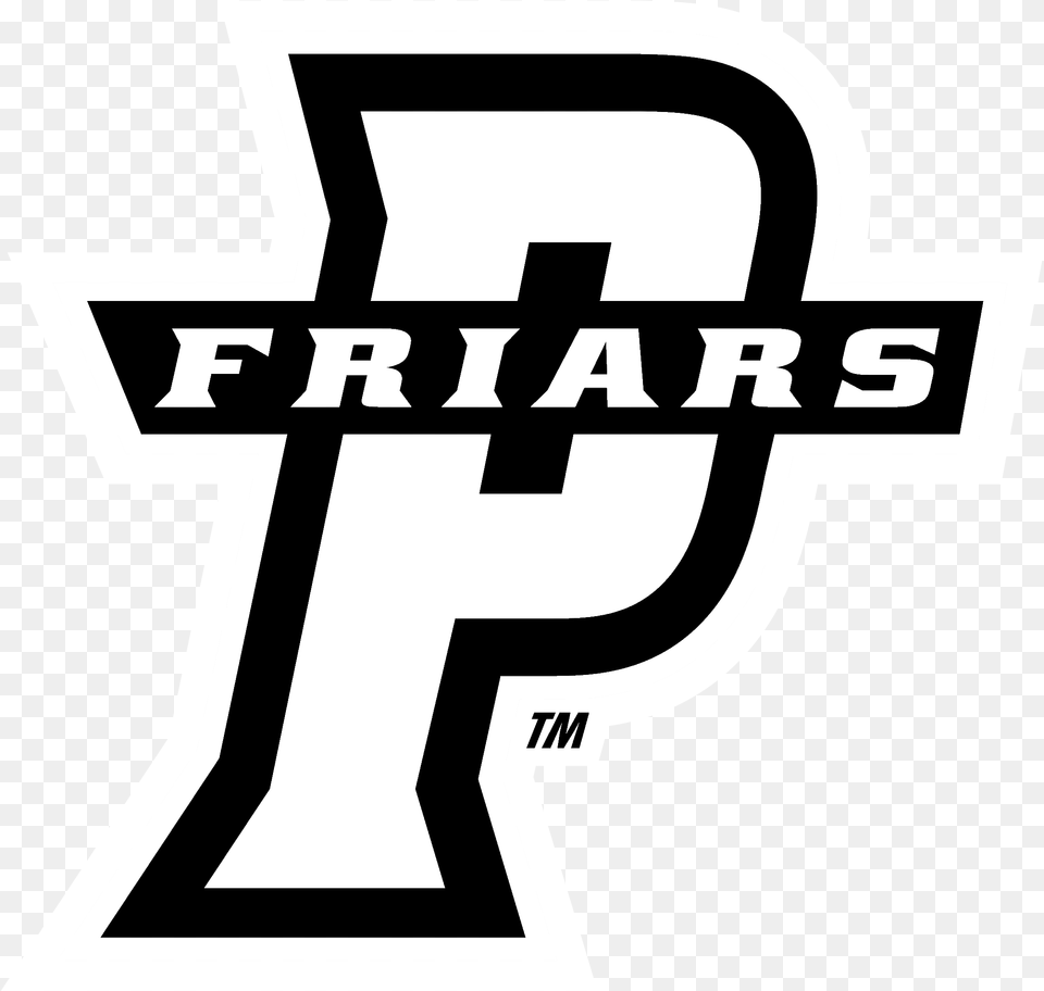 Providence College Friars Logo Black And White Providence College, Symbol, Text, Stencil, Cross Png Image