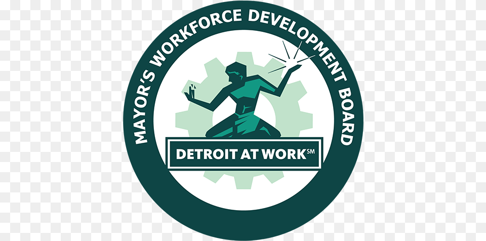 Providing Career Pathways For Detroiters Of All Skill Detroit At Work Career Center Samaritan Center, Logo, Person, Disk Png