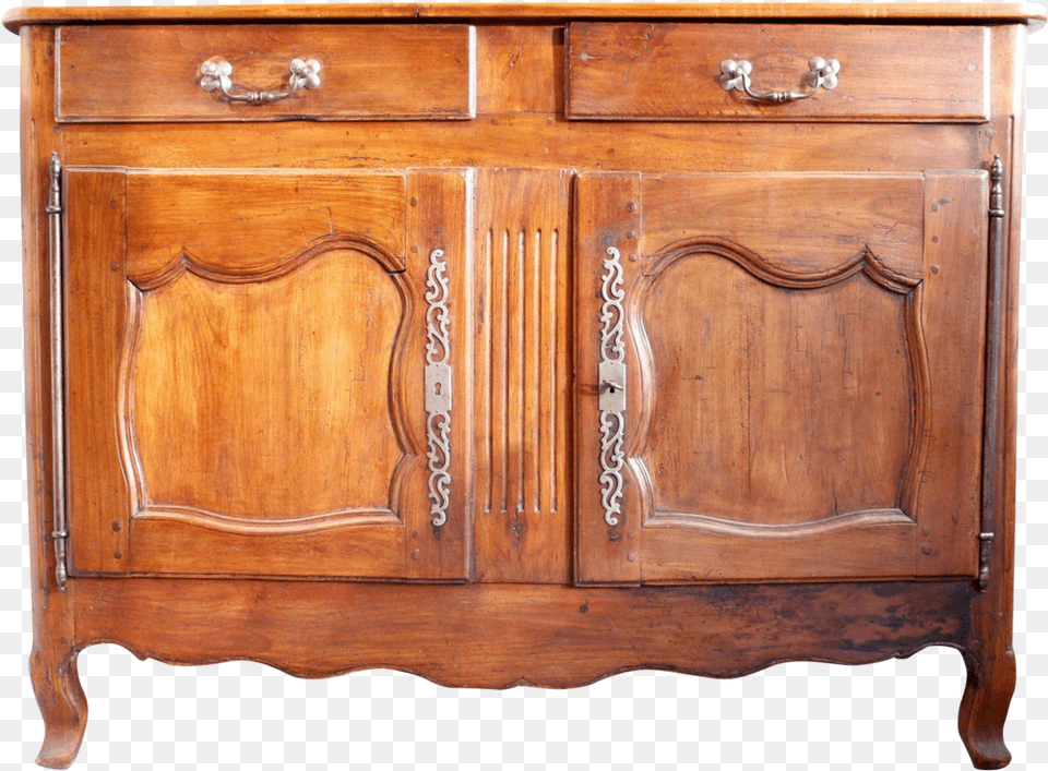 Provincial French Cherry Sideboard Or Buffet 19th Sideboard, Cabinet, Closet, Cupboard, Furniture Free Png Download