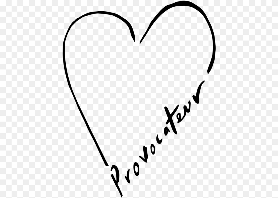 Provocateur Logo Black Small Heart, Gray Free Transparent Png
