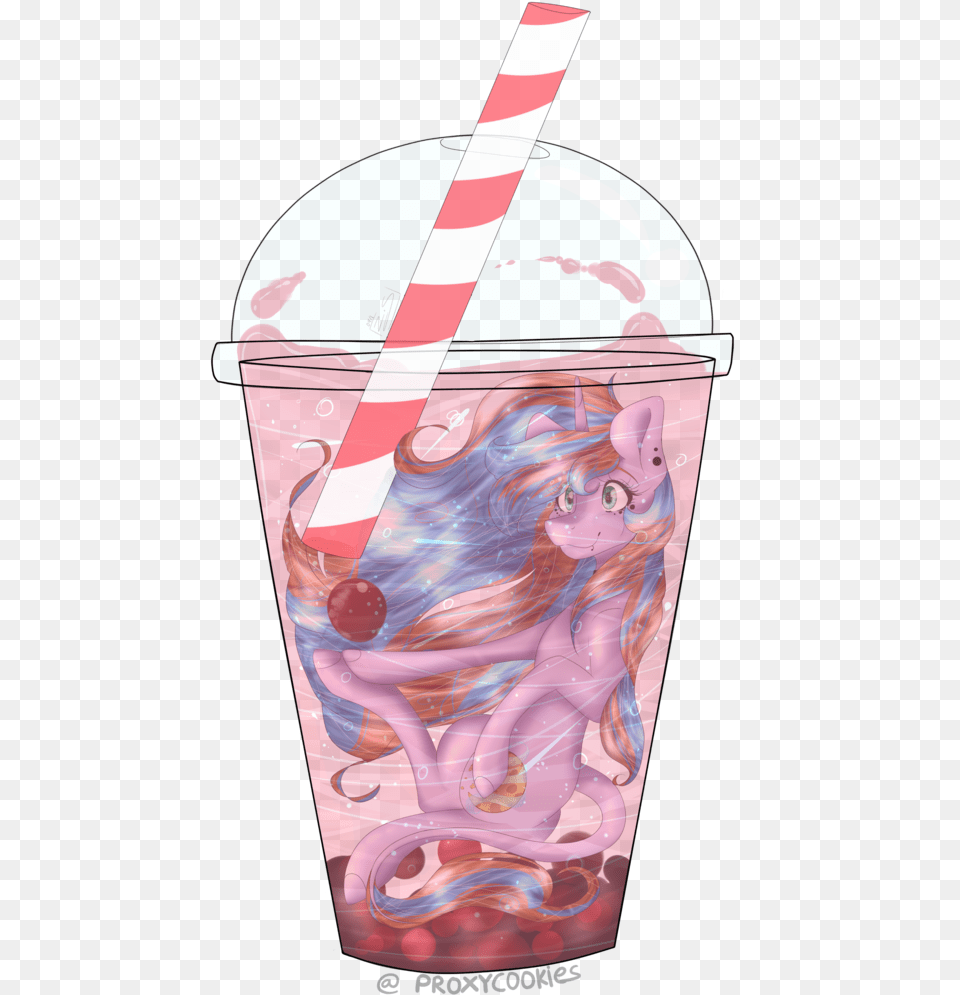 Proxycookies Bubble Tea Cup Cup Of Pony Micro Bubble Tea, Cream, Dessert, Food, Ice Cream Free Png