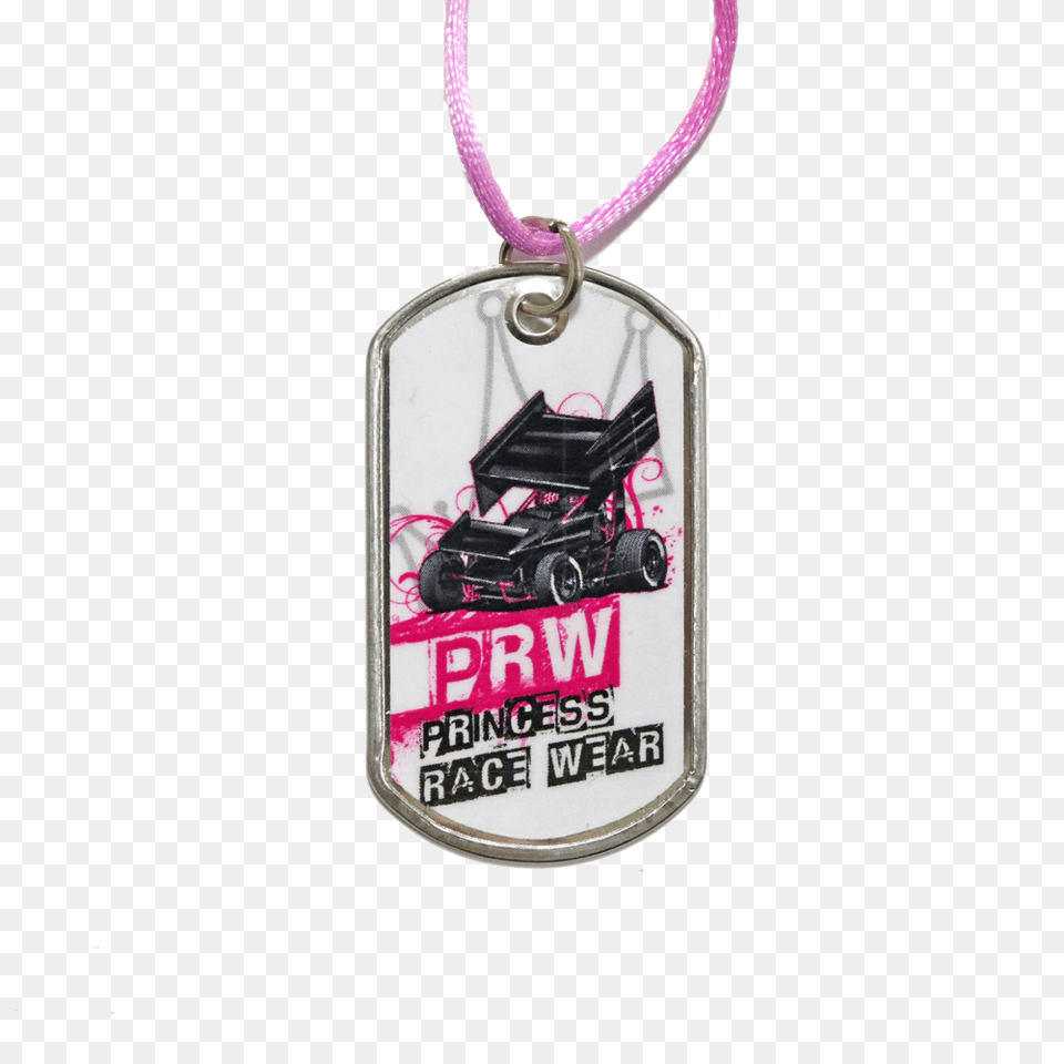 Prw Sprint Car Dog Tag Necklace On Colored Cord Locket, Accessories, Jewelry, Pendant, Machine Png