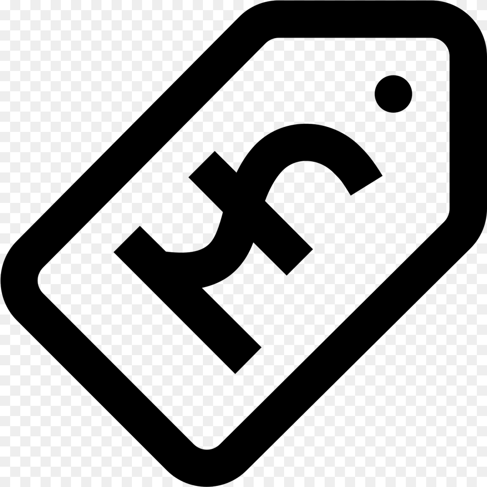 Przywieszka Z Cen W Funtach Icon Sign, Gray Free Transparent Png