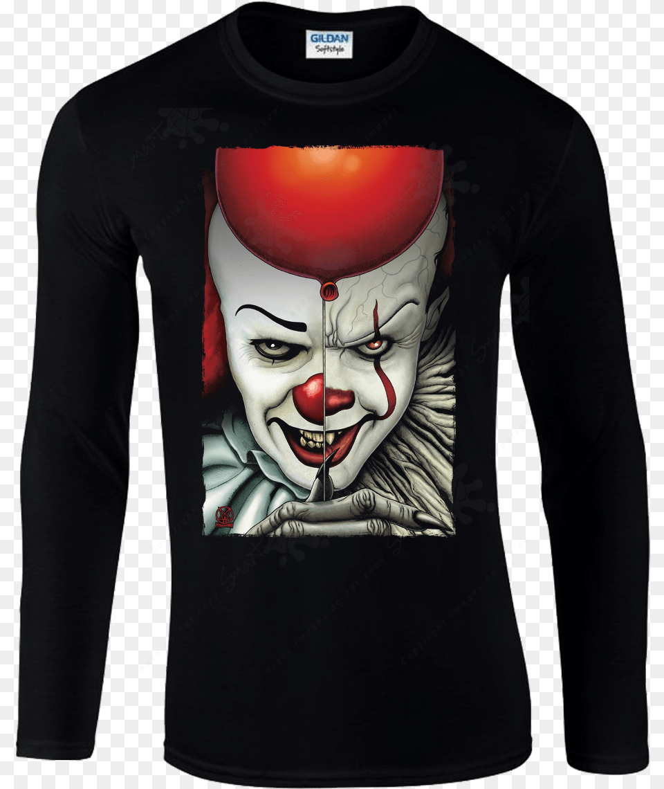 Ps Pennywise Long Sleeve Dibujos De It 2017, Clothing, Long Sleeve, T-shirt, Person Free Png Download
