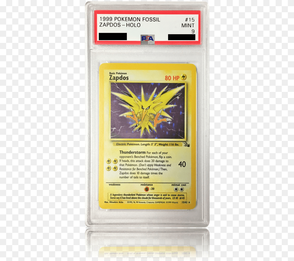 Psa 9 Zapdos 1562 Pokemon Base Set Holo Cards, Text, Advertisement, Poster Png Image