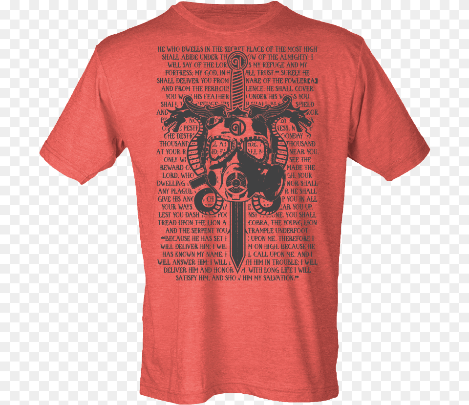 Psalm 91 Gas Mask Tee, Clothing, T-shirt, Shirt Png Image