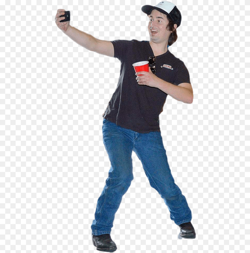 Psbguy Taking A Selfie Selfie, Baseball Cap, Photography, Person, Pants Png