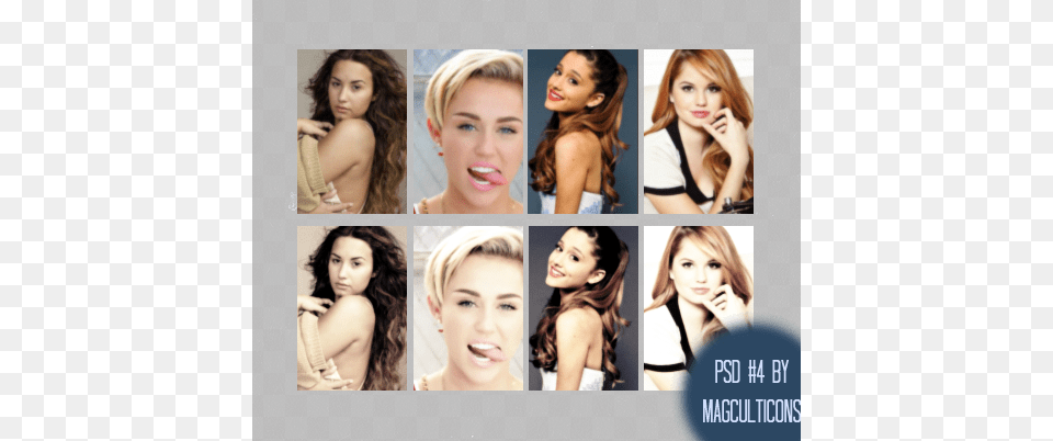 Psd Demi Lovato Psd Psds Light Psd Miley Cyrus Psd Ariana Grande Customised 36cm X 50cm Silk Print Posterwallpaper, Art, Collage, Adult, Person Free Png Download