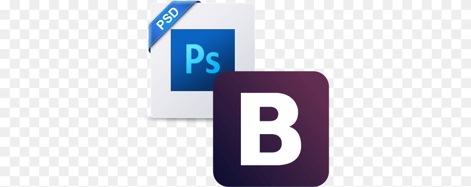 Psd To Bootstrap Conversion Bootstrap Logo Psd, Text, Number, Symbol Free Png Download