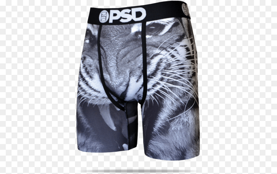 Psd Underwear Men39s Tiger Boxer Brief Black Undergarment, Animal, Cat, Mammal, Pet Free Transparent Png