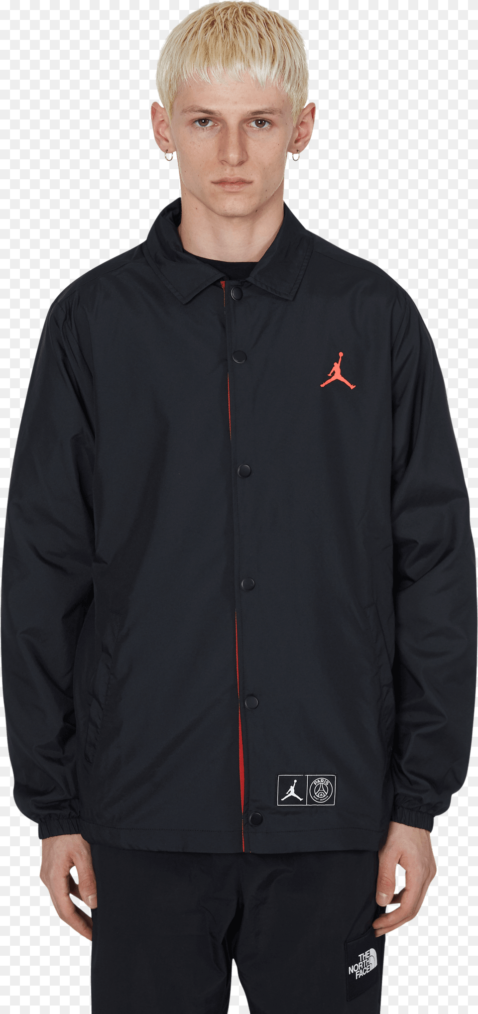 Psg Jordan Coach Jacket, Clothing, Coat, Adult, Male Png Image