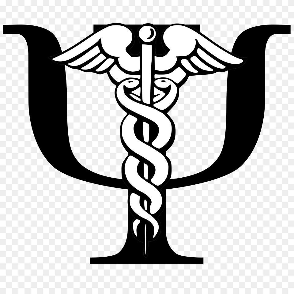 Psi And Caduceus, Emblem, Symbol, Logo Free Png