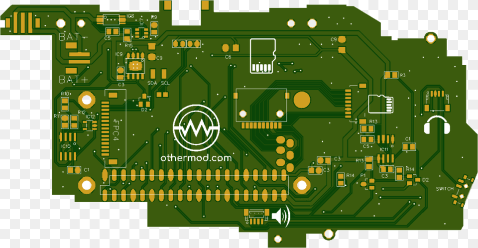 Psp Battery Pcb Schematics, Electronics, Hardware, Scoreboard, Printed Circuit Board Free Png Download