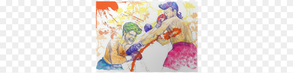 Pster Boxeo Duelo Pixers Drawing, Art, Painting, Person, Modern Art Png