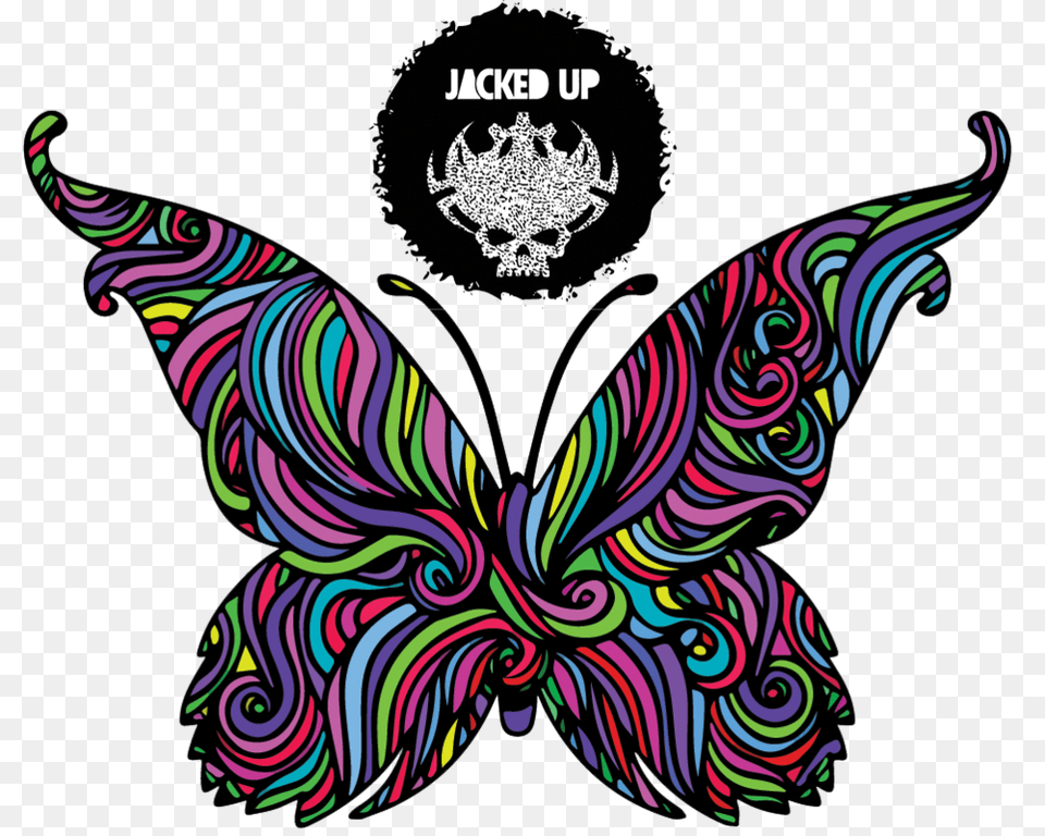 Psychedelic Butterfly, Art, Floral Design, Graphics, Pattern Free Png