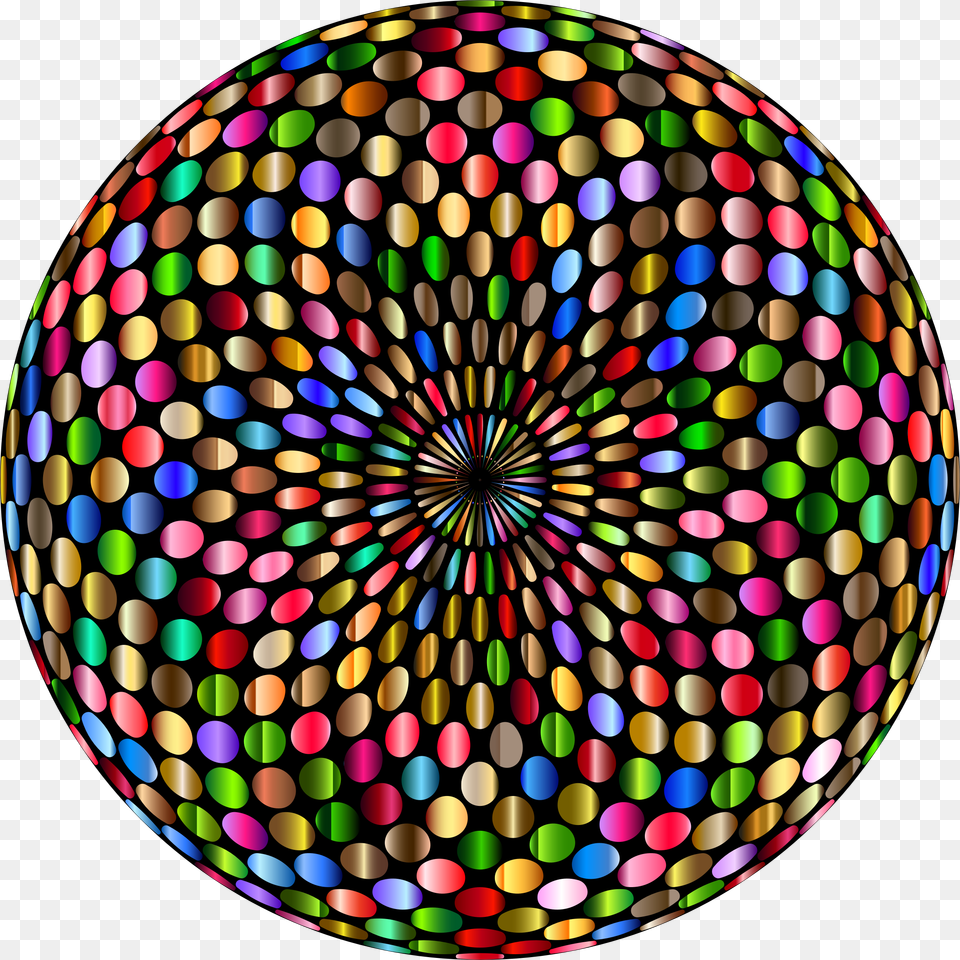 Psychedelic Chromatic Disco Ball Icons, Sphere, Pattern, Spiral, Wristwatch Free Png Download