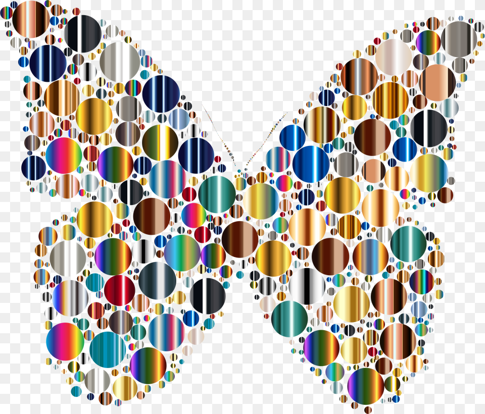 Psychedelic Circles Butterfly Icons, Accessories, Formal Wear, Tie, Pattern Free Png Download