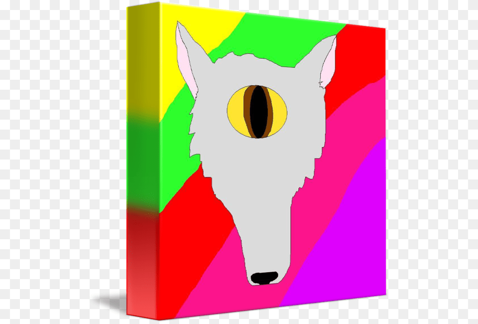 Psychedelic Cyclops Wolf, Art, Modern Art, Person Png Image